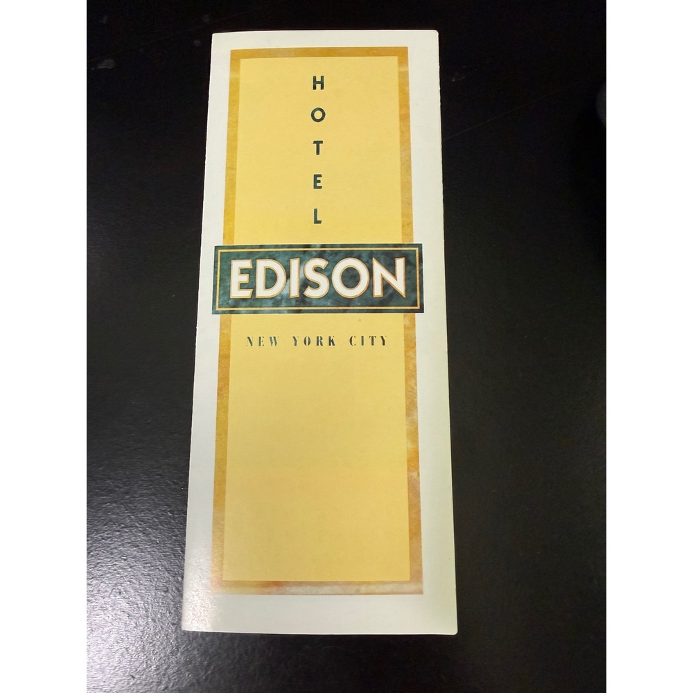 Vintage Hotel Edison NYC Travel Brochure Art Deco Times Square New York Map - Picture 2 of 5